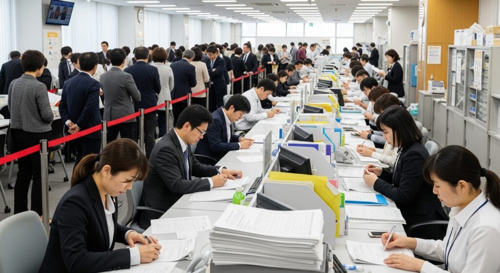 確定申告をする人たち